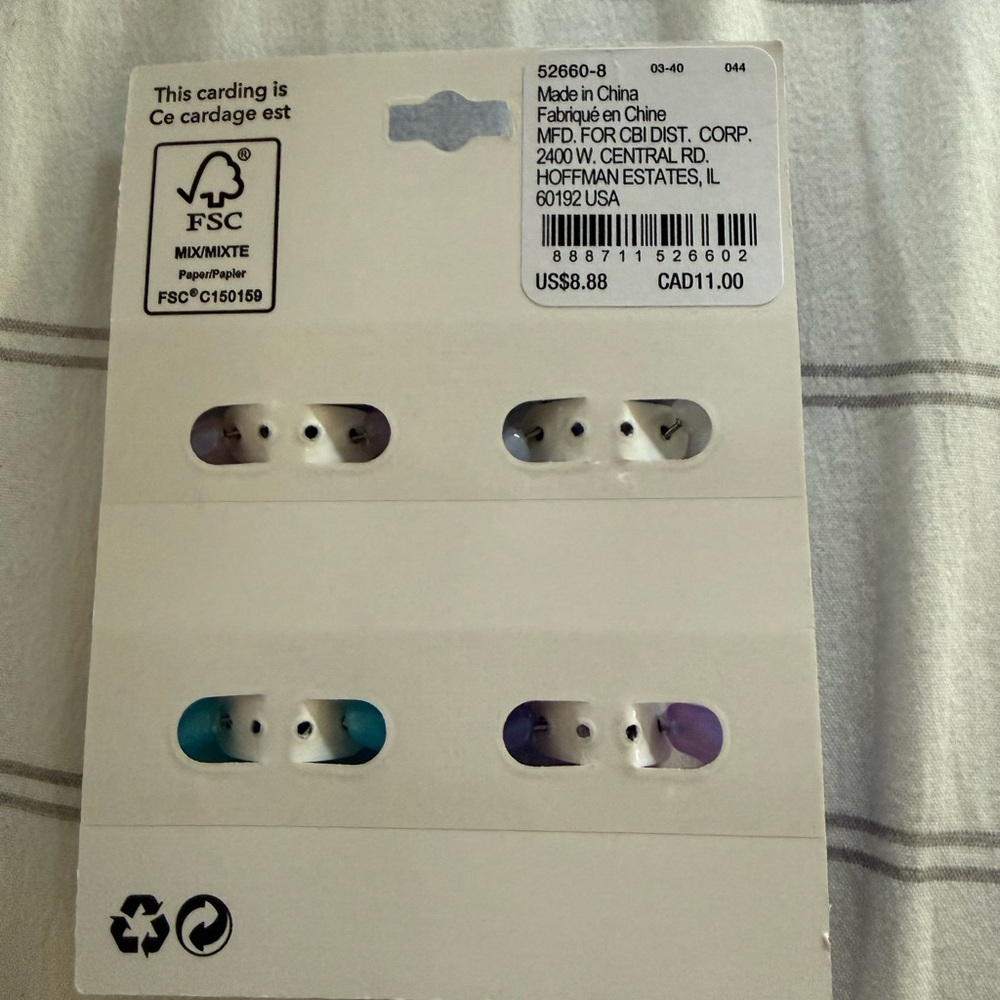 Claire's Vibrant Kids Hoop Earrings Set - Picture 2 of 2